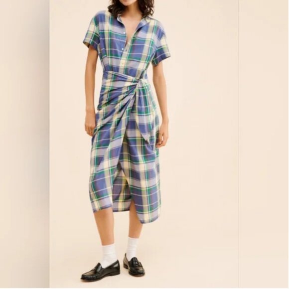 Dresses & Skirts - Polo Ralph Lauren Wrap Plated Midi Dress size 10